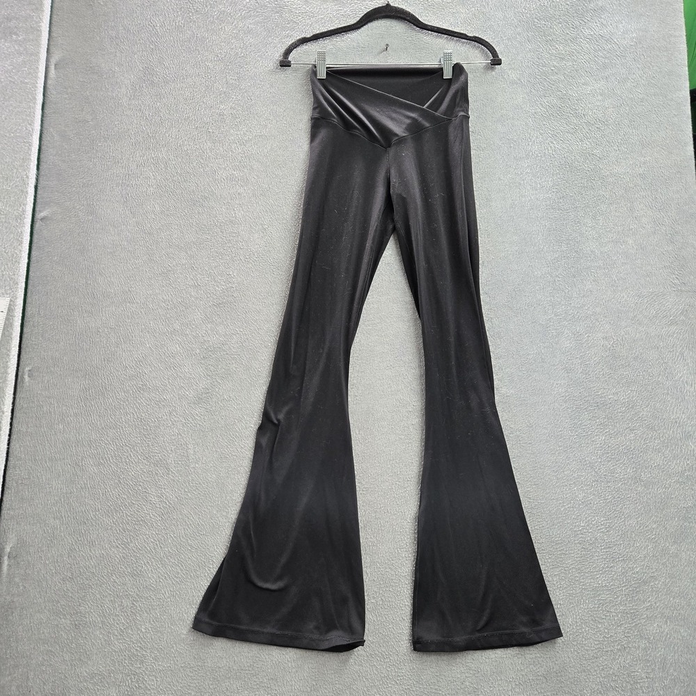 OFFLINE By Aerie Women Activewear Pants M/M/M Black Biker Real Me Flare High